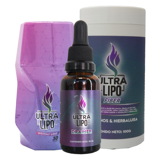 QUEMADOR + DRAINER + FIBRA ULTRA LIPO