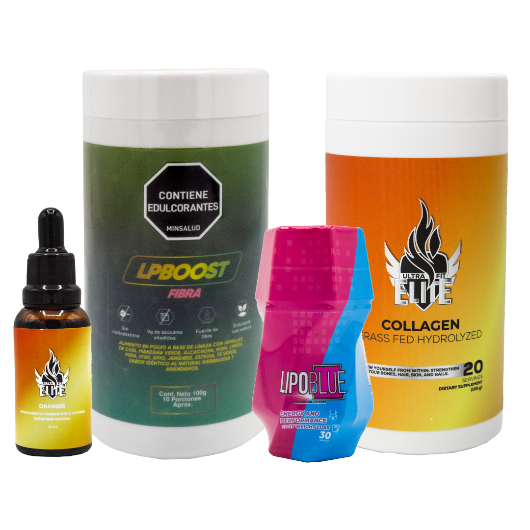 Lipoblue + Drenador + Fibra + Colágeno Ultra Fit Elite